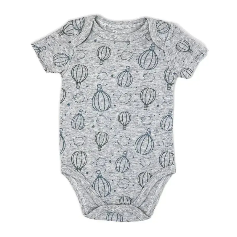 Rose Textiles - 100% Organic 3 Pk Bodysuit, Grey - Image 5
