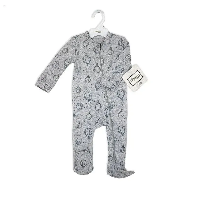 Rose Textiles - 100% Organic Heather Hot Air Balloon Sleeper, Grey - Image 2