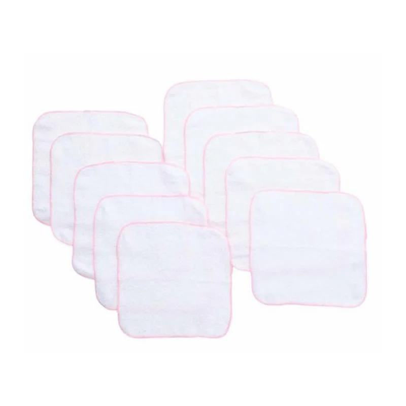 Rose Textiles - 10Pk Baby Washcloth Pink - Image 2