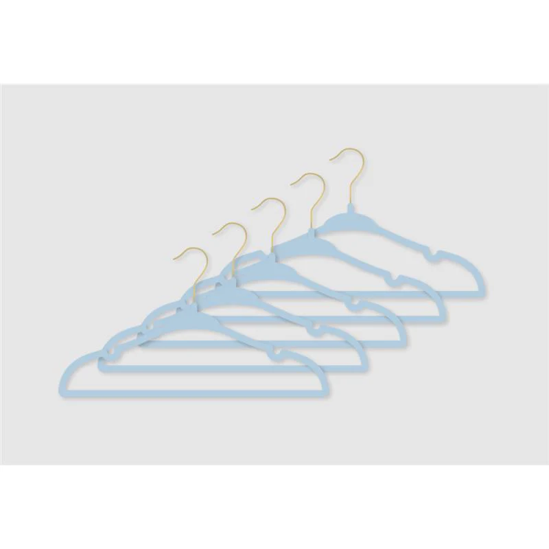 Rose Textiles - 10Pk Hangers With Gold Hook Blue - Image 2
