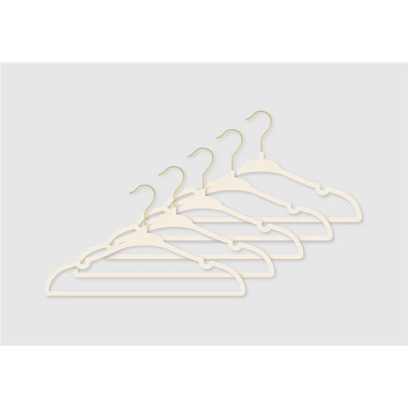 Rose Textiles - 10Pk Hangers With Gold Hook Ivory - Image 2
