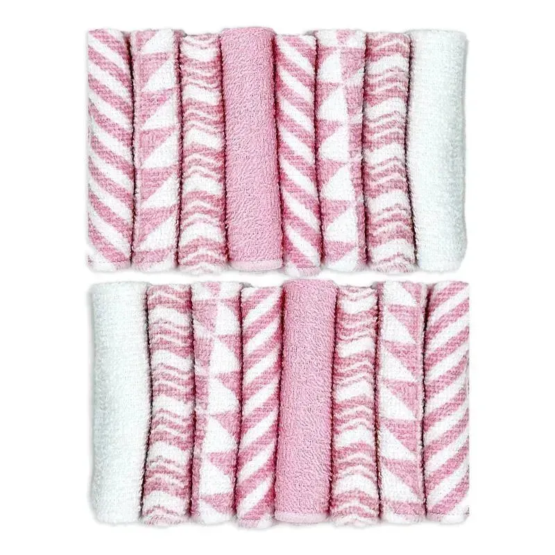 Rose Textiles - 16 Pk Washcloth, Pink - Image 2