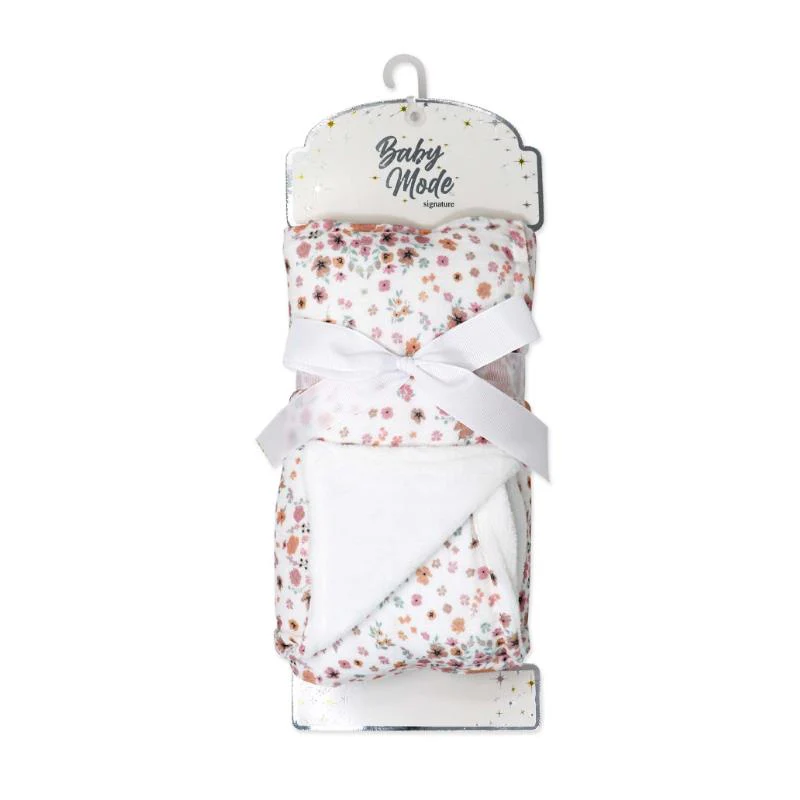 Rose Textiles - 2 Layer Muslin Blanket Pink Floral Bouquet - Image 2