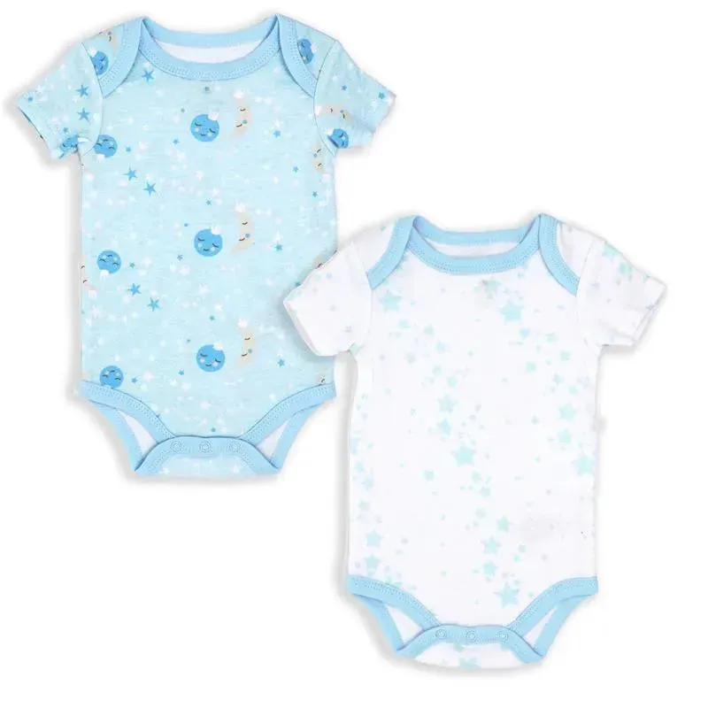 Rose Textiles - 2 Pack Galaxy Theme Bodysuit, Blue