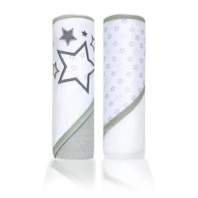 Rose Textiles - 2 Pack Hooded Towel Set, Grey Stars - Image 2