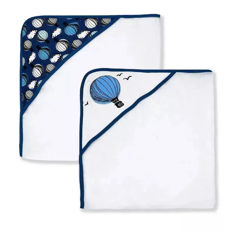 Rose Textiles - 2 Pack Hooded Towel Set, Hot Air Balloon