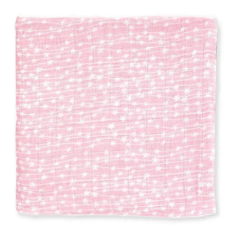 Rose Textiles - 2-Pack Muslin Swaddle Blankets, Pink Sweet Dream - Image 5