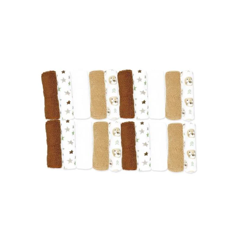 Rose Textiles - 20Pk Washcloth Set Tan Lion - Image 2