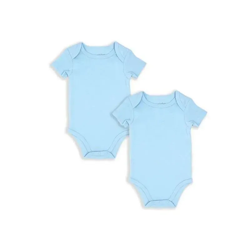 Rose Textiles - 2Pk Baby Boy Solid Bodysuit, Blue
