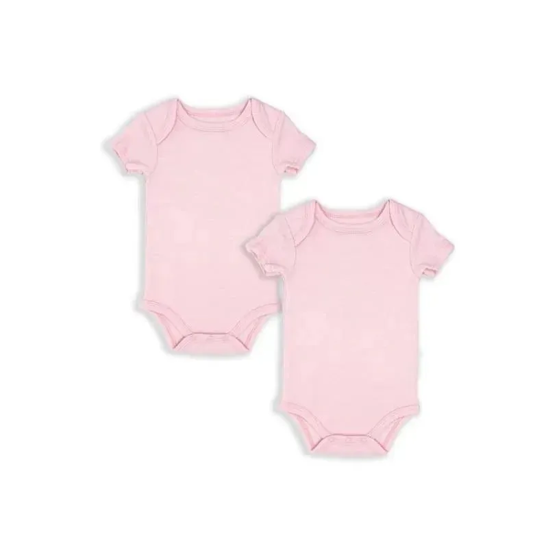 Rose Textiles - 2Pk Baby Girl Solid Bodysuit, Pink