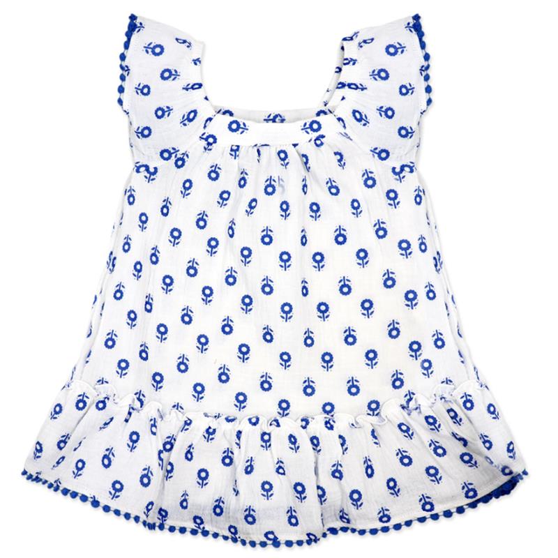 Rose Textiles - 2Pk Baby Girls Dress Set, Blue Floral - Image 3
