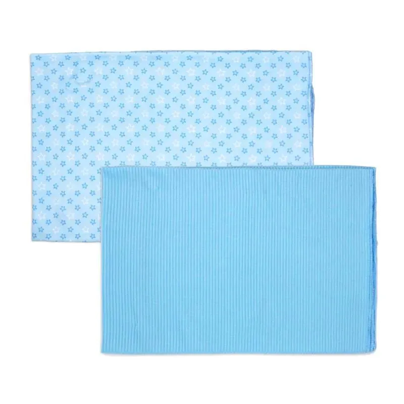 Rose Textiles - 2Pk Blue Star Knit Swaddle - Image 3