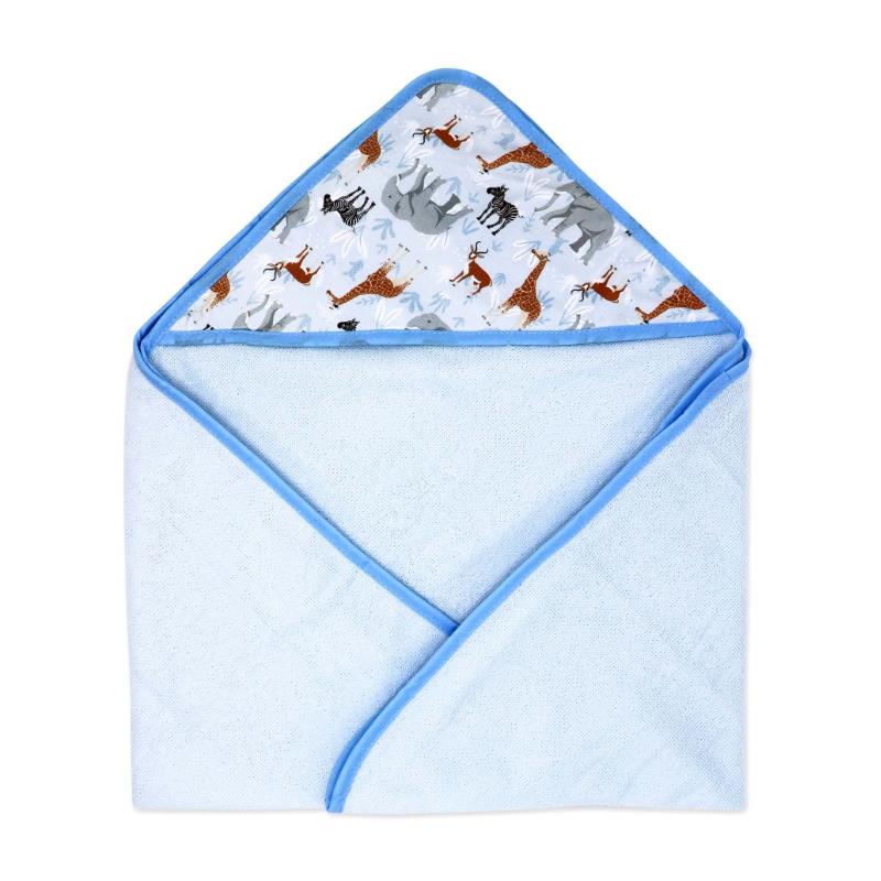 Rose Textiles - 2Pk Hooded Towel Blue Safari - Image 3
