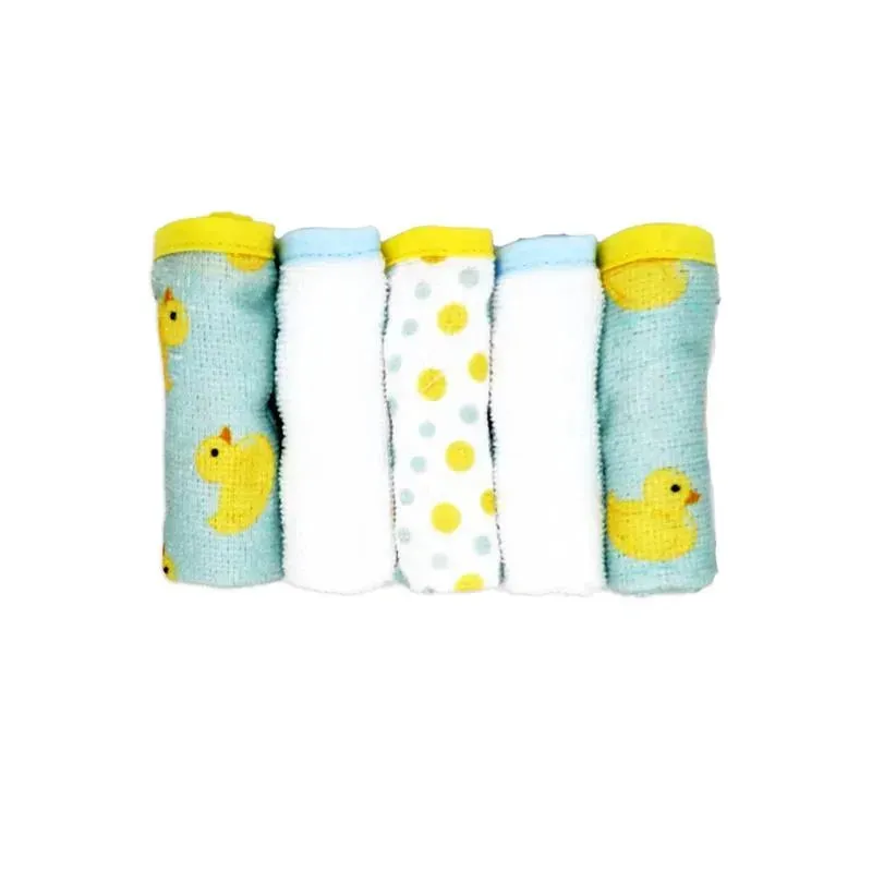 Rose Textiles - 3 Hooded Towels W/ 5 Washcloths, Aqua Duckies - Image 7