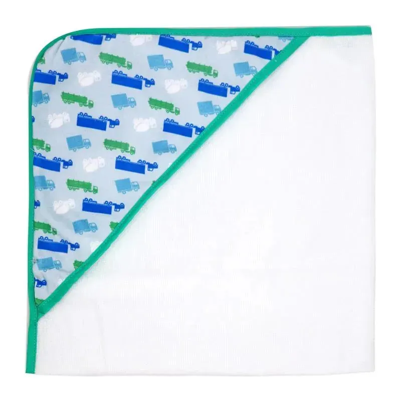 Rose Textiles - 3 Hooded Towels W/ 5 Washcloths:, Green Trucks - Image 6