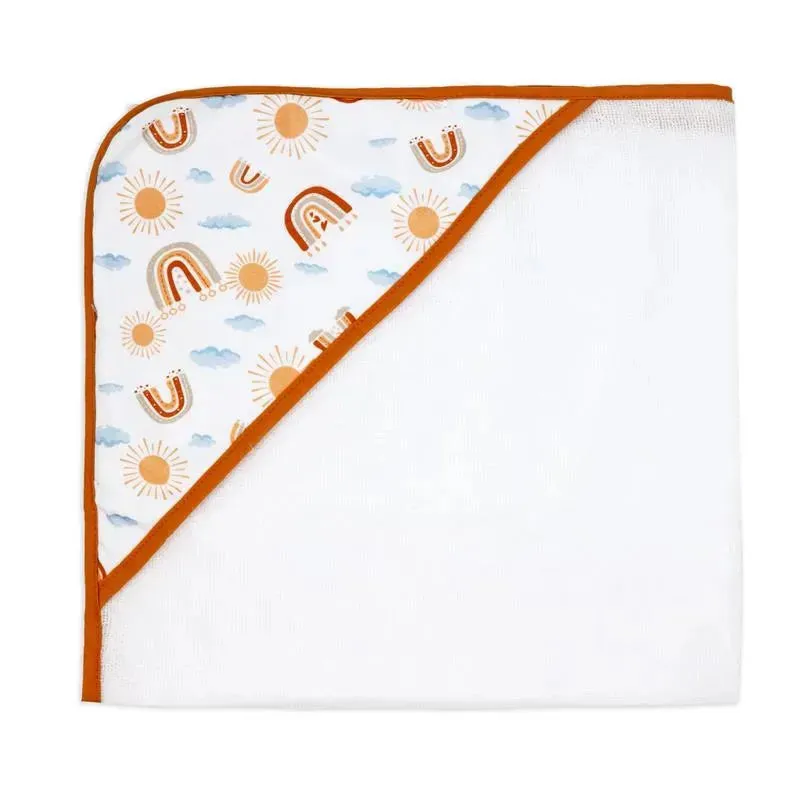 Rose Textiles - 3 Hooded Towels W/ 5 Washcloths, Peach Rainbows - Image 6