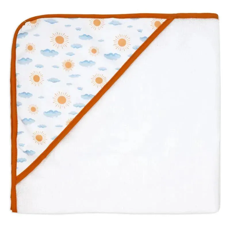 Rose Textiles - 3 Hooded Towels W/ 5 Washcloths, Peach Rainbows - Image 7