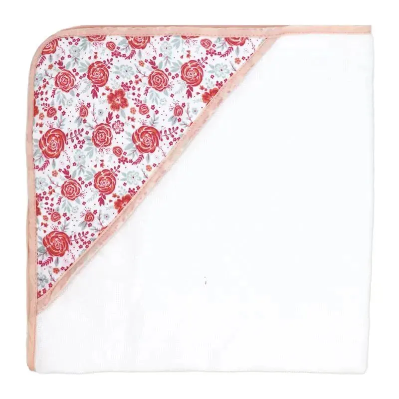 Rose Textiles - 3 Hooded Towels W/ 5 Washcloths, Pink Bouquet - Image 6