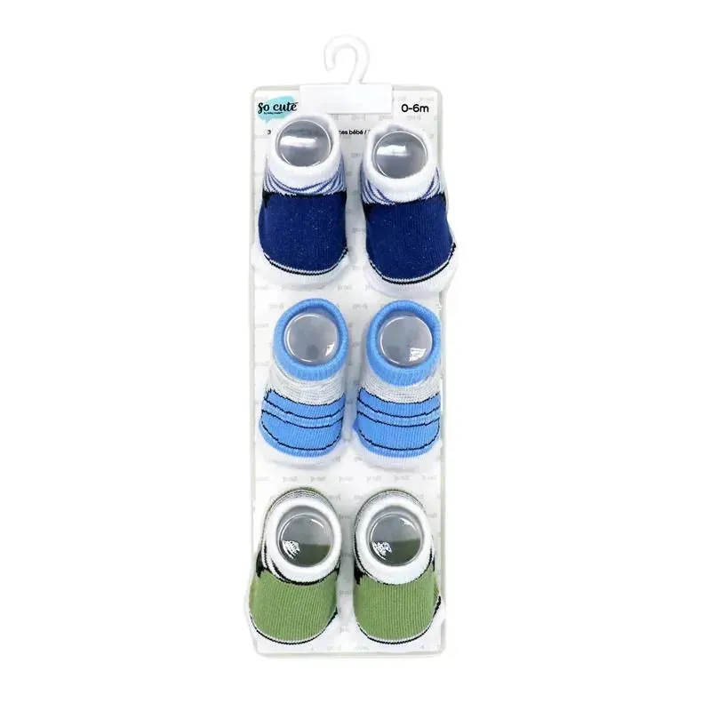 Rose Textiles - 3 Pairs Crew Sock, Boys Slip-On Shoes - Image 2