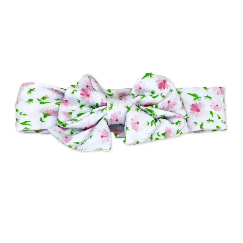 Rose Textiles - 3 Pc Socks And Bowties Set, Pink Flower - Image 3