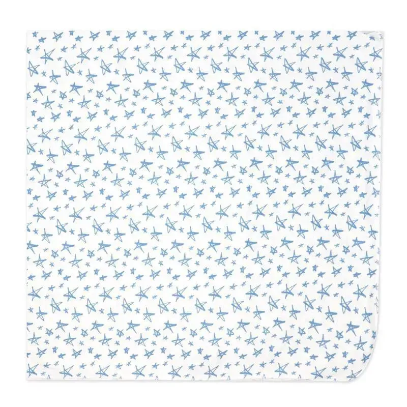 Rose Textiles - 3 Pk Knit Swaddles, Blue Plaid - Image 3