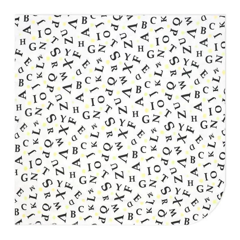 Rose Textiles - 3 Pk Knit Swaddles, Grey Abc's - Image 4
