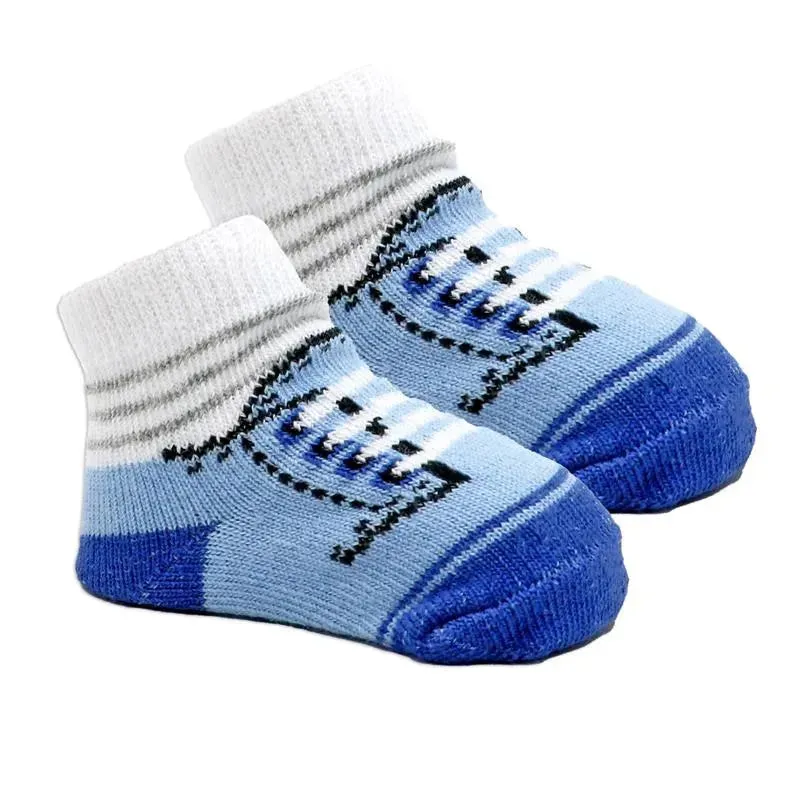 Rose Textiles - 3pc Bowtie & Sock Set, Blue Plaid - Image 4
