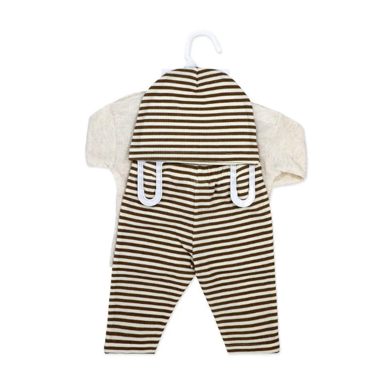 Rose Textiles - 3Pk Baby Boy Waffle Pant & Hat Set Oatmeal Brown - Image 3