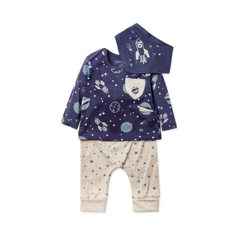 Rose Textiles - 3Pk Baby Boys Jogger Set, Space Navy