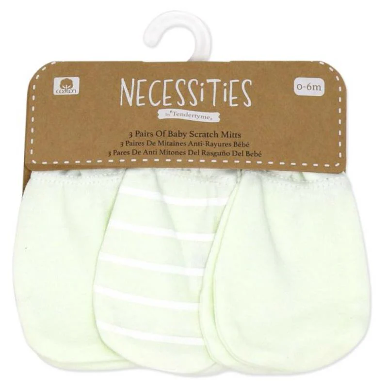 Rose Textiles 3Pk Mitts Green, 0/6M - Image 2