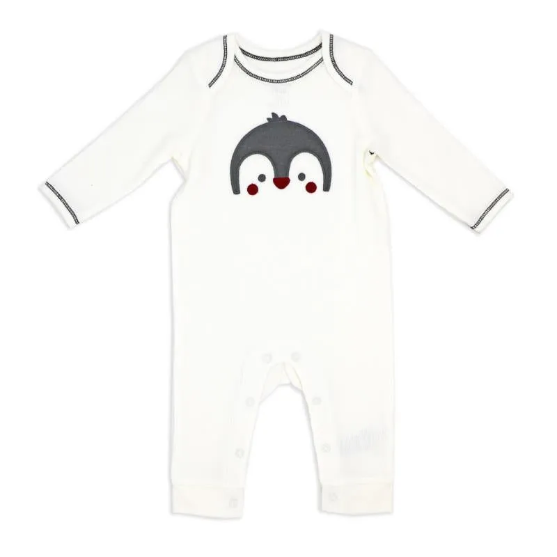 Rose Textiles - 3Pk Neutral Waffle Coverall Set, Penguin Ivory - Image 3
