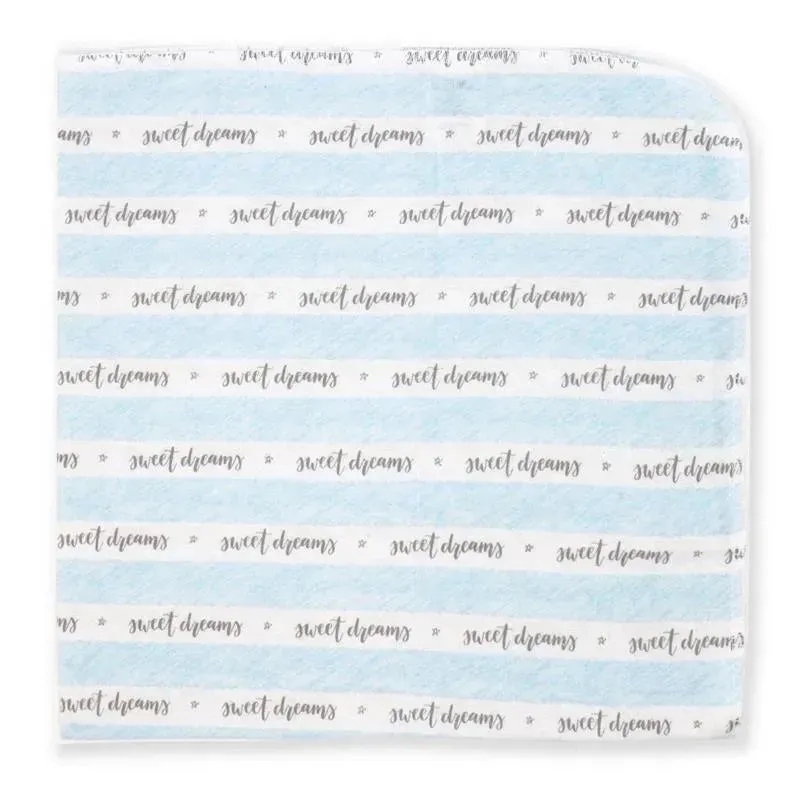 Rose Textiles - 4 Pack Receiving Blanket, Blue Sweet Dreams - Image 6