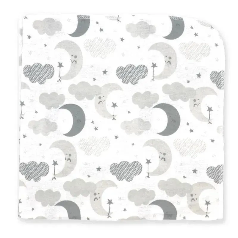 Rose Textiles - 4 Pack Receiving Blanket, Grey Sweet Dreams - Image 3