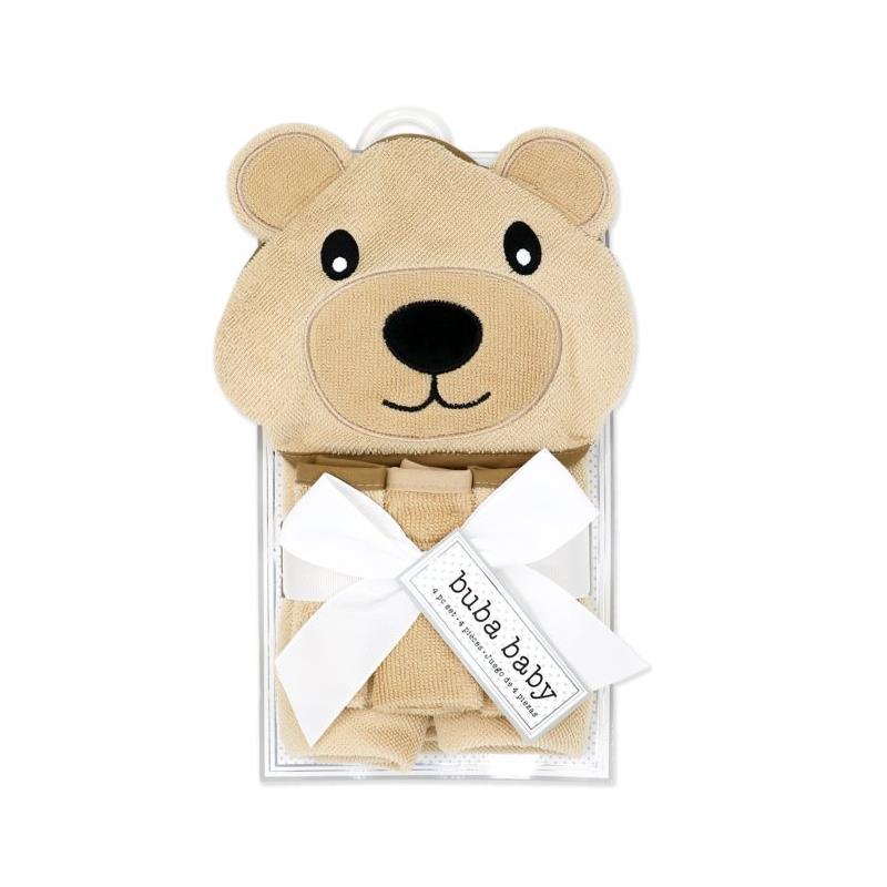 Rose Textiles - 4 Pk Baby Hooded Towel Set Tan Bear - Image 2