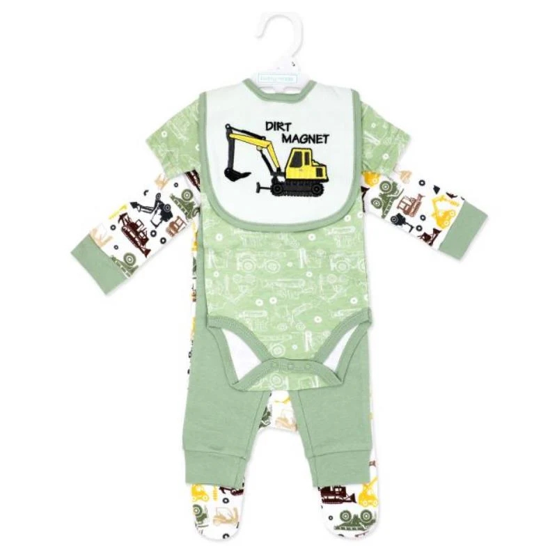 Rose Textiles - 4Pk Baby Boy Sage Dirt Magnet Set - Image 2
