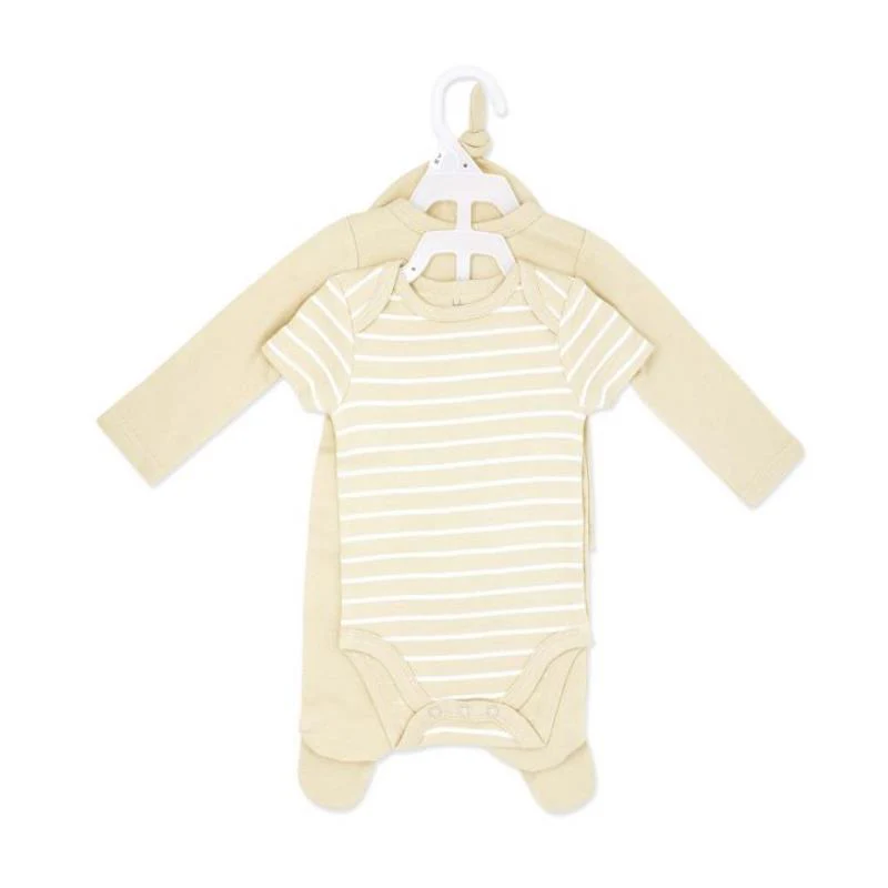 Rose Textiles - 4Pk Baby Neutral Take Me Home Set, Tan Bear - Image 3