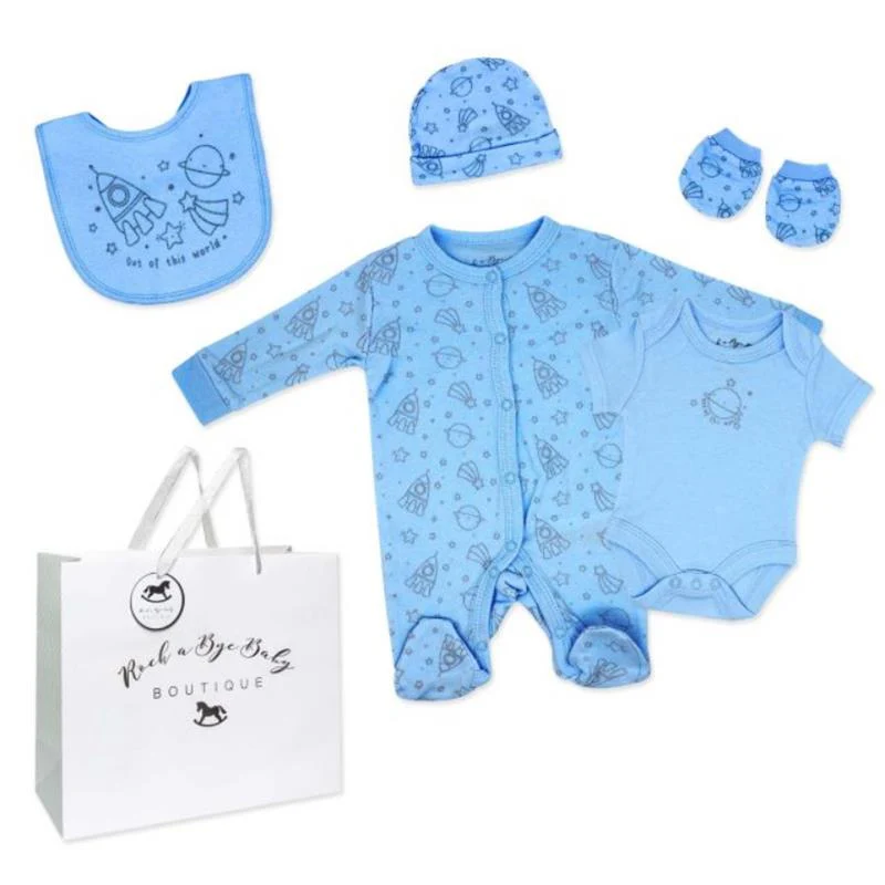Rose Textiles - 5Pk Baby Boys Mesh Bag Set, Out Of This World