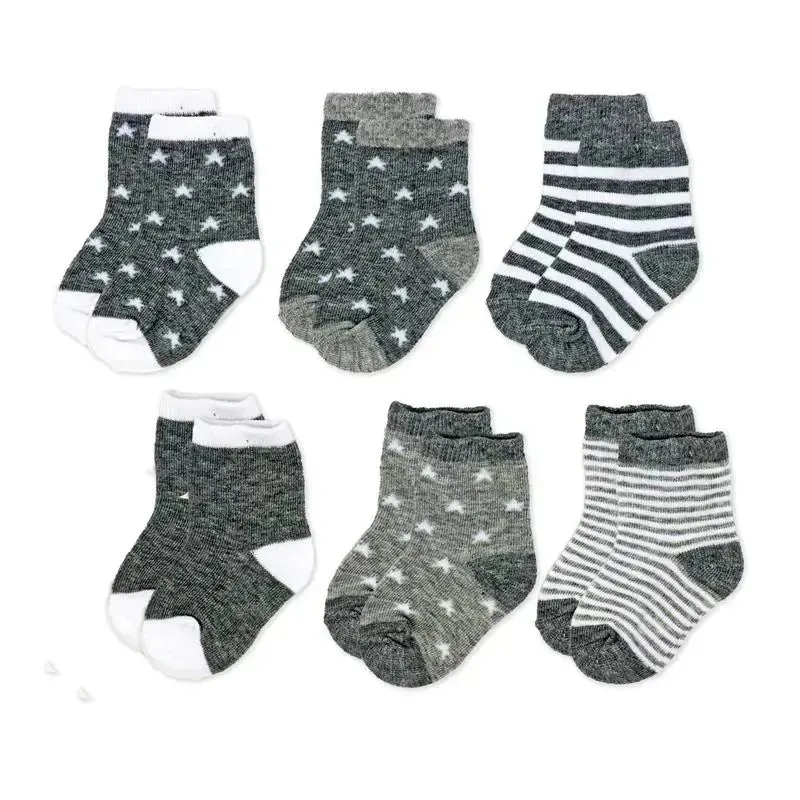 Rose Textiles - 6 Pars Crew Sock In A Box, Boys