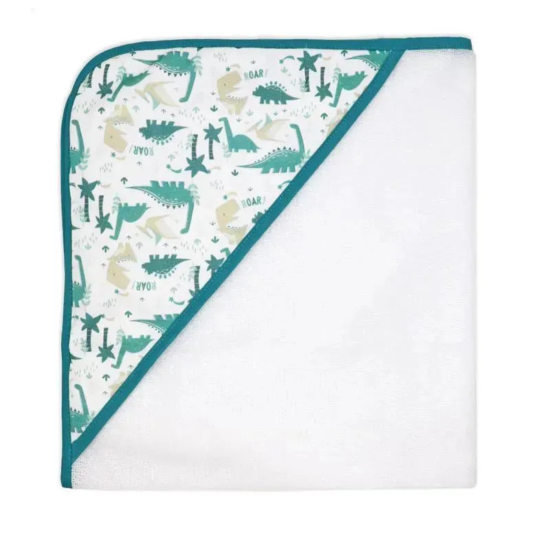 Rose Textiles- 8Pc Bath Set - 5 Hooded Towels W/ 3 Washcloths, Dino - Image 6