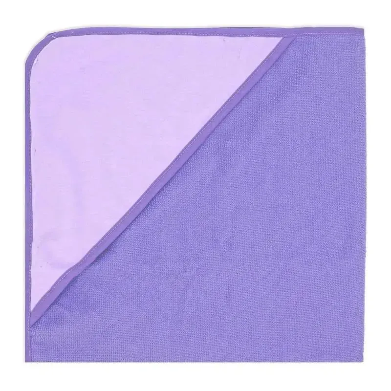 Rose Textiles - 8Pc Bath Set - 5 Hooded Towels W/ 3 Washcloths, Purple Floral - Image 6