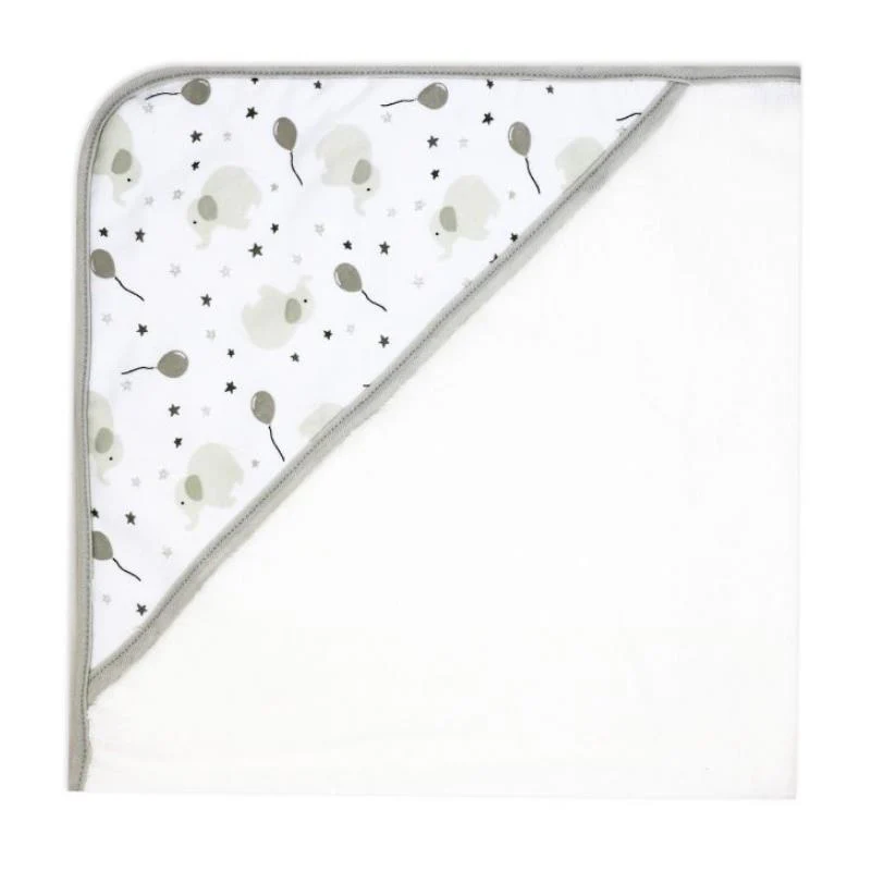 Rose Textiles - Baby Hooded Towel, Grey
