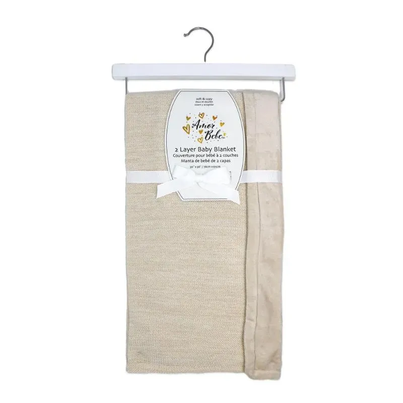 Rose Textiles - Baby Knit Mink Oatmeal Blanket - Image 2