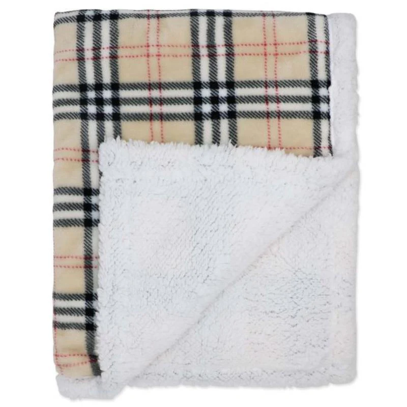 Rose Textiles - Baby Plush Sherpa Backed Blanket Tan - Image 2