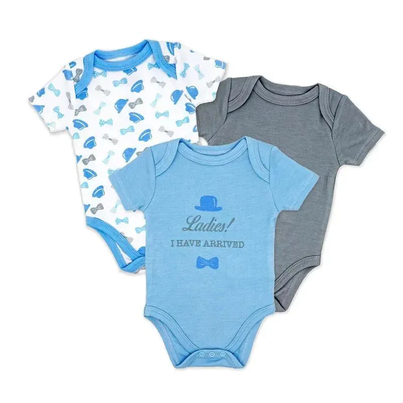 Rose Textiles - Boy's 3 Pack Bodysuit Set, Gentleman