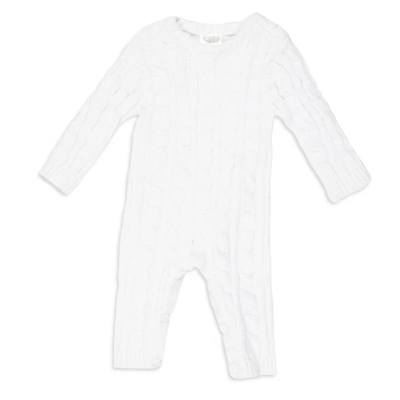 Rose Textiles - Cotton Knit Romper, White
