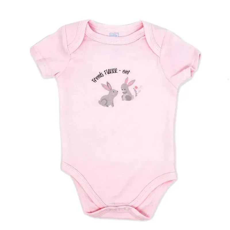 Rose Textiles - Girl's 3 Pack Bodysuit Set, Bunnies - Image 3
