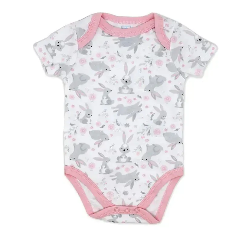 Rose Textiles - Girl's 3 Pack Bodysuit Set, Bunnies - Image 4
