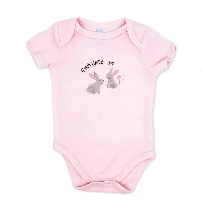Rose Textiles - Girl's 3 Pack Bodysuit Set, Bunnies - Image 3