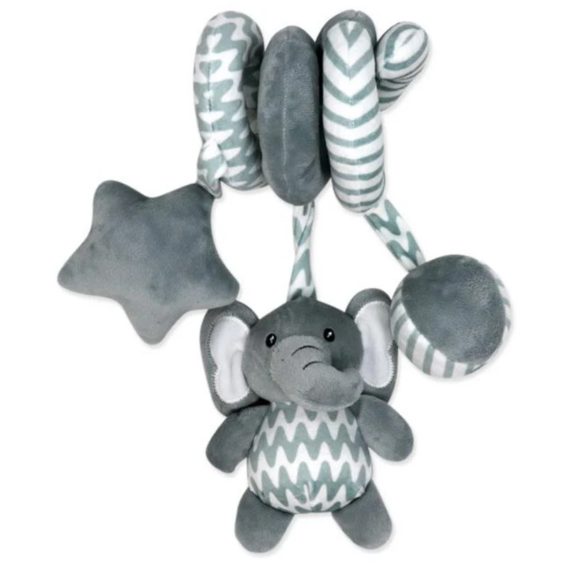 Rose Textiles - Grey Elephant Spiral Activity Toy
