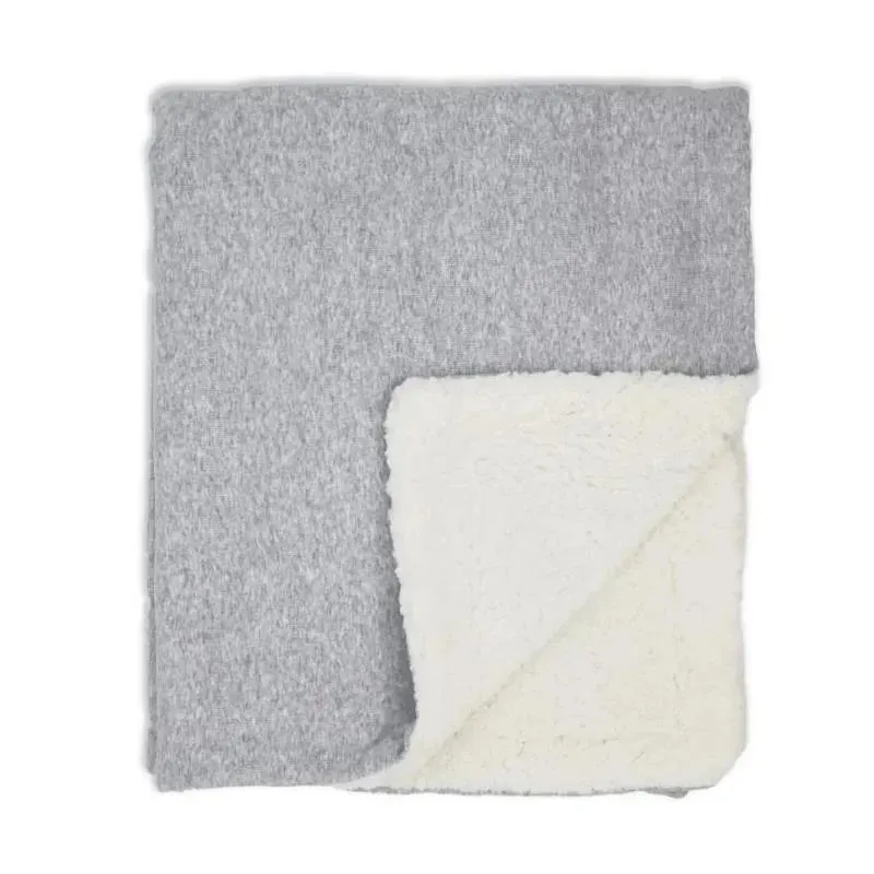 Rose Textiles - Grey Heather Sherpa Blanket - Image 2